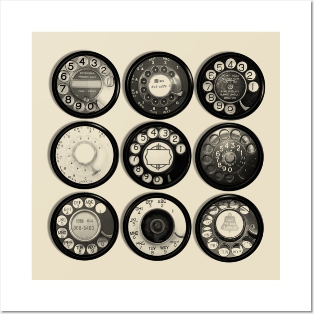 Rotary Dial Collection Wall Art by WHITE ANGEL STUDIO